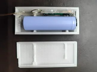 Box for 18650 battery with switch controller