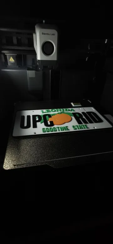 Modelo para impresión 3D: GTA 6 License Plate Customizable Leonida Vice City — vista de referencia 5
