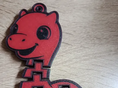Flexi happy dino bag tag