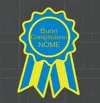 Award Medal 3D Happy Birthday medal with custom name
