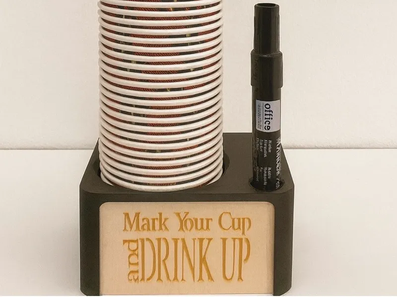 Write-a-Cup Cupholder /Personalizable Drink Holder