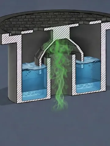 Letrero o emblema decorativo: Plumbing Smell Trap (V2) — vista de referencia 2