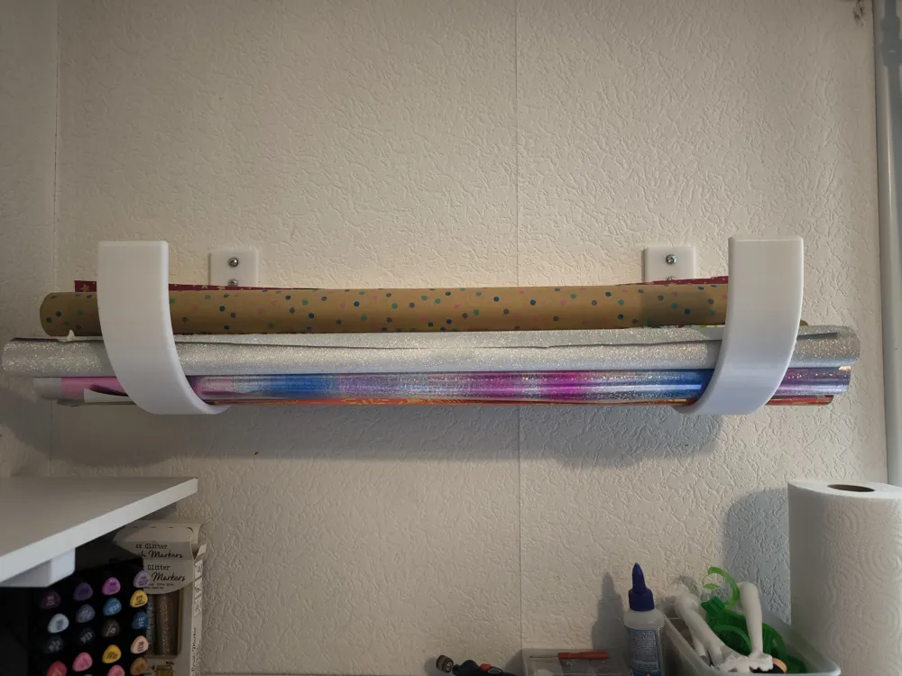 Paper Modling Bracket gift wrapping paper roll support bracket - Free 3D Print Model - MakerWorld