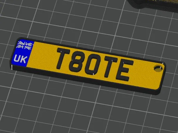 Uk Numberplate keychain
