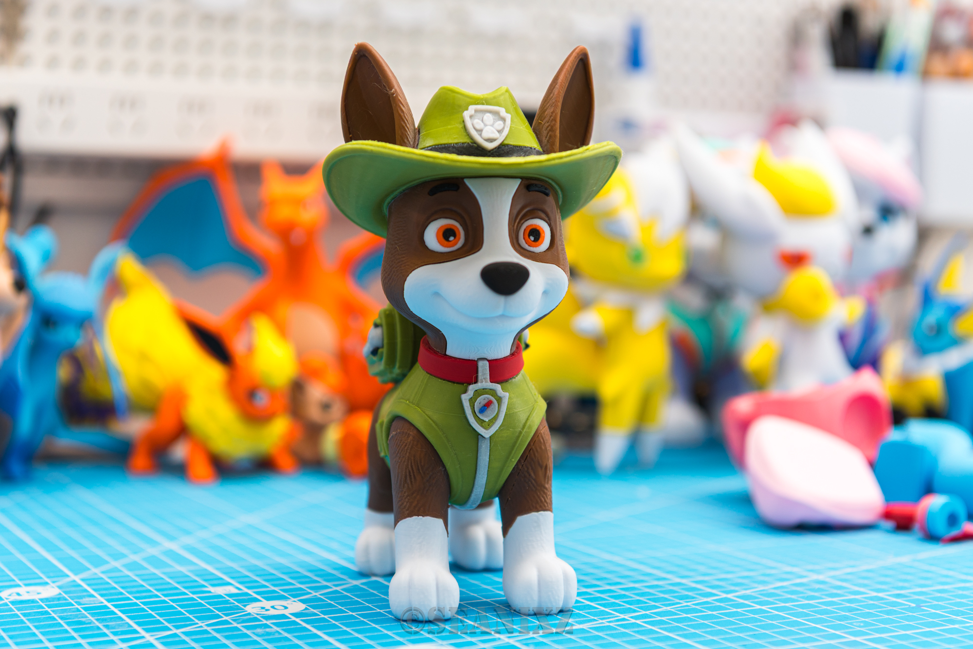 Miniatura 2 do modelo 3D 汪汪队立大功 - 丛林救援犬小克 (Tracker)  20cm 已拆件 无需AMS