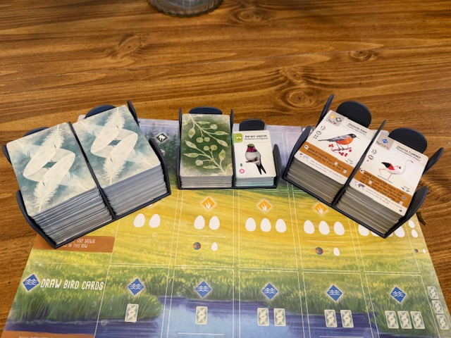 Wingspan expansions w/hummingbird card organizer