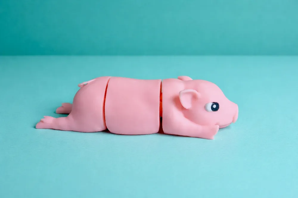 Cute articulated flexi pig AMS - Multipart - Free 3D Print Model ...