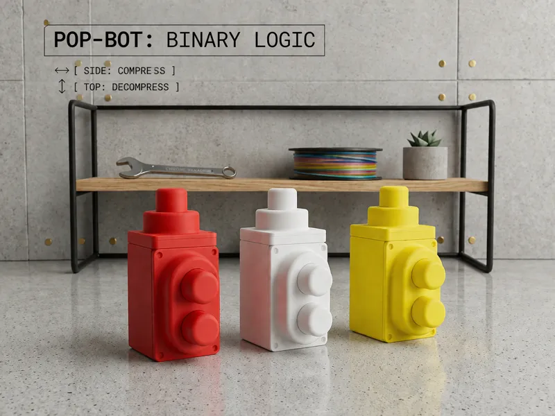 二元逻辑机械解压魔盒 Binary Logic Pop-bot