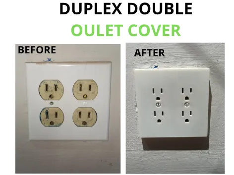 DOUBLE DUPLEX OULET COVER