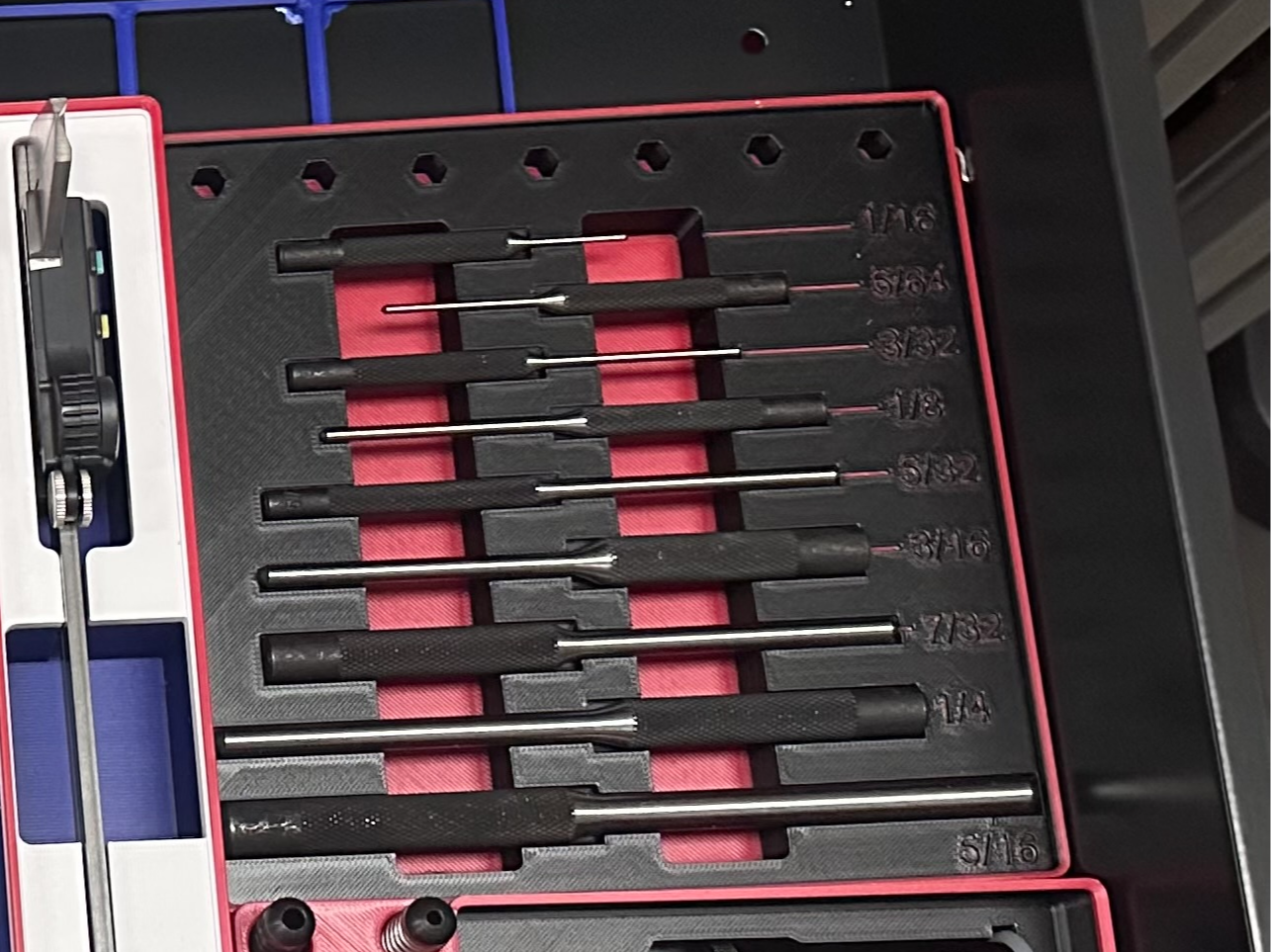 Gridfinity imperial Pin Punch organizer