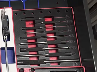 Gridfinity imperial Pin Punch organizer