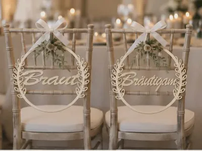 Bride-Groom Wedding Decor Rings