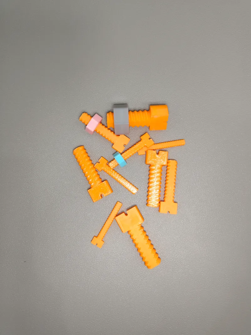高强度的3d打印一字螺丝手拧