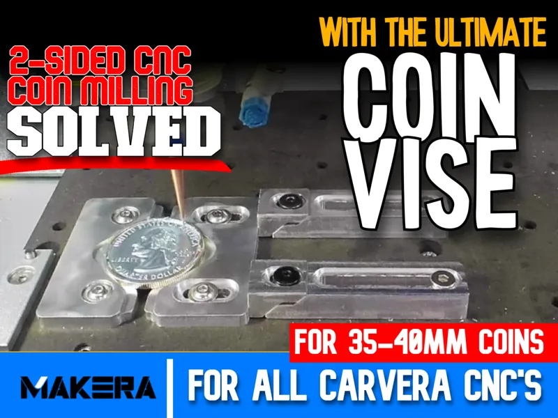 Carvera CNC 40mm Coin Vise for 2-Sided CNC Milling