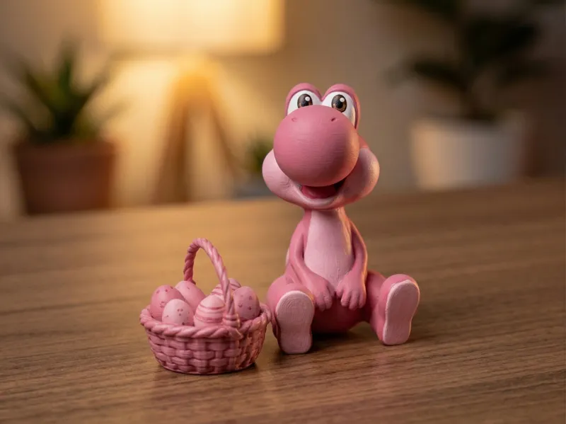 Yoshi 3D – Painted Edition with Egg Basket