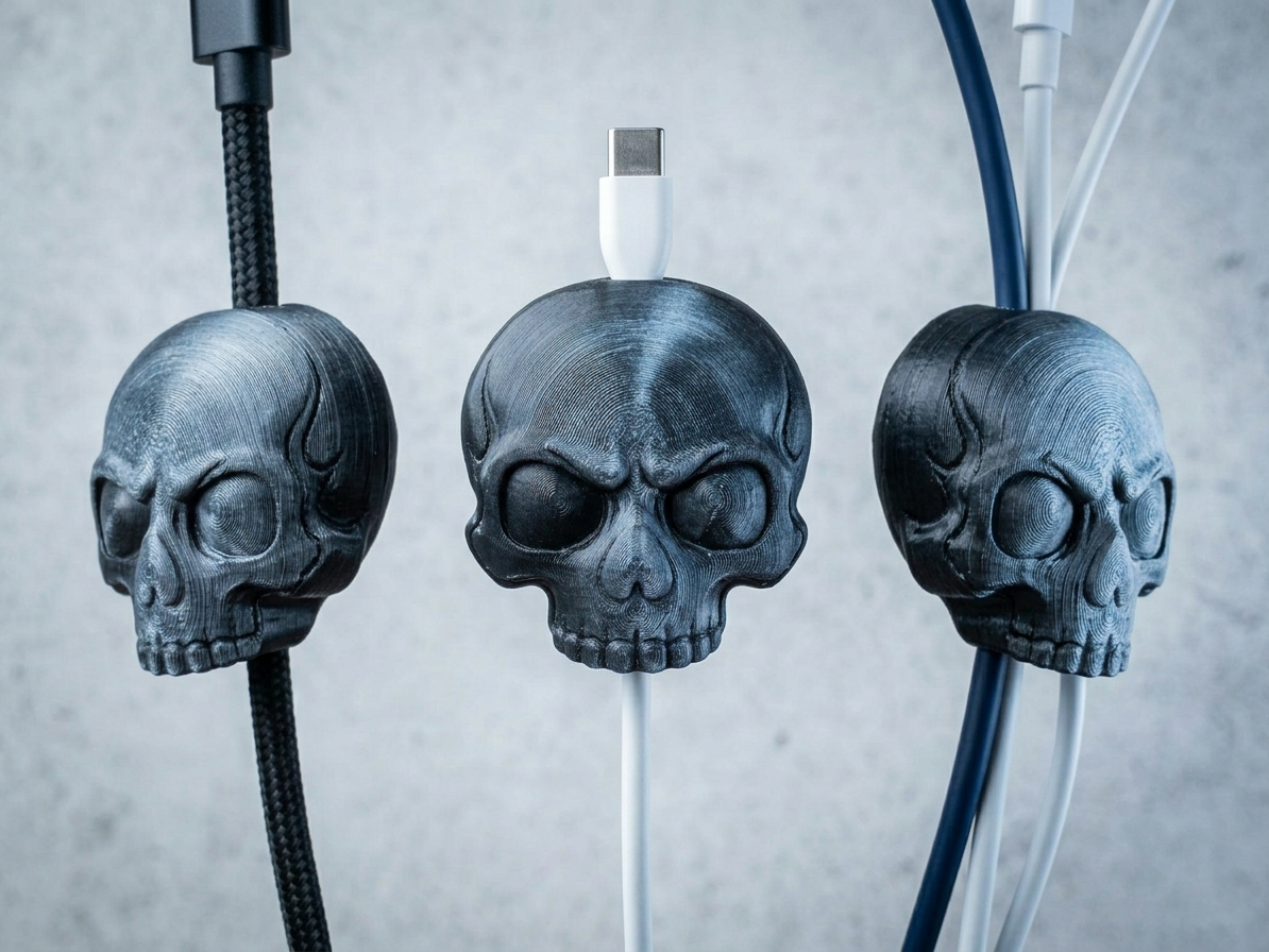 Gothic Skull Universal Cable Protector