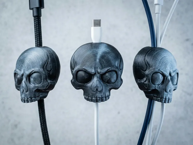 Gothic Skull Universal Cable Protector