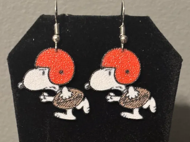 Snoopy Football Earrings