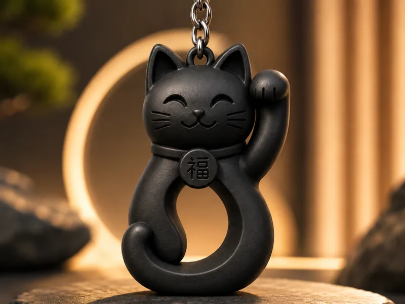 Lucky Cat Keychain