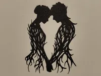 Silhouette d'amoureux — déco murale — photo 1