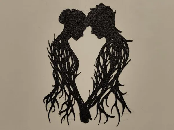 Silhouette d'amoureux — déco murale