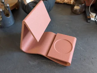 Book stand with place for cup