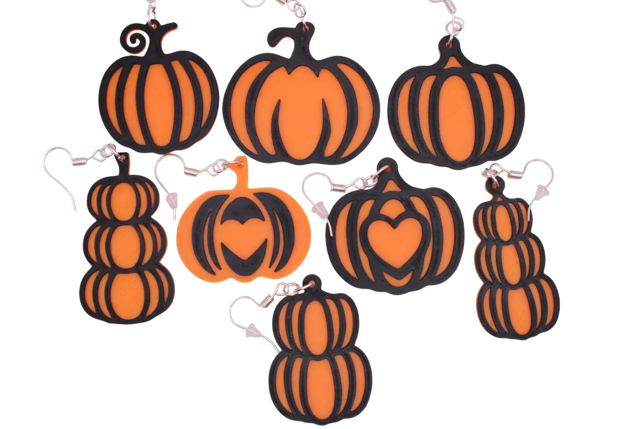 Halloween Earrings pt 2 - Pumpkins 1 view 3