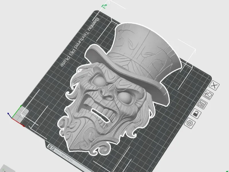 Tiki-Style Haunted Mansion Hatbox Ghost Mask