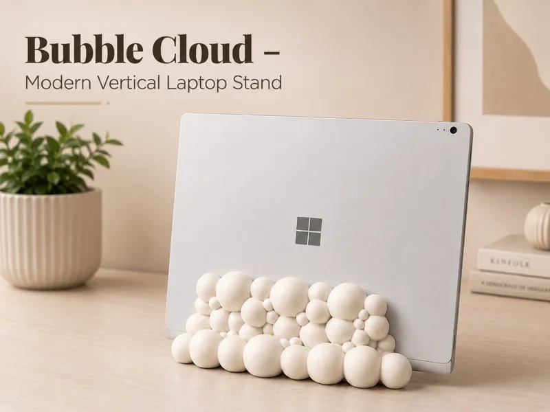 Bubble Cloud - Modern Vertical Laptop Stand
