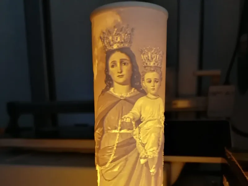 Lithophany of  Madonna della Catena - Litofania 