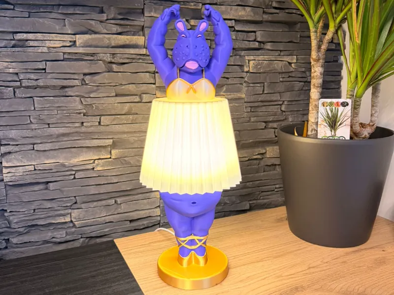 Ballerina Nilpferd Lampe