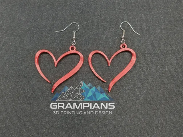 Elegant Open-Heart Silhouette Earrings