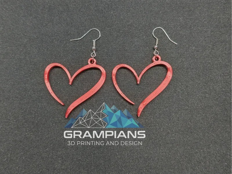 Elegant Open-Heart Silhouette Earrings