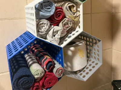 Modular Hexagon Wall Shelf with Connectors