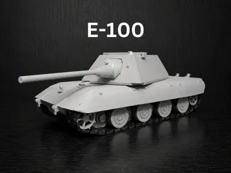 E100 Super Heavy Tank WW2 – Highly Detailed