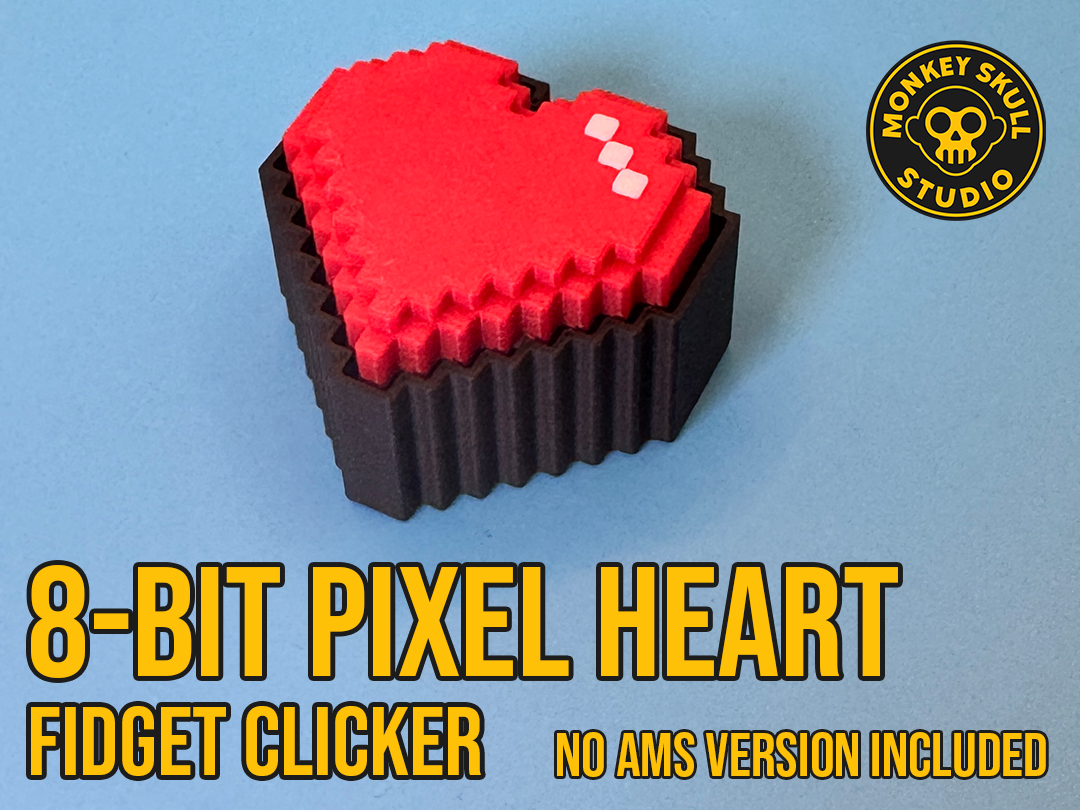 8-Bit Pixel Heart Fidget Clicker