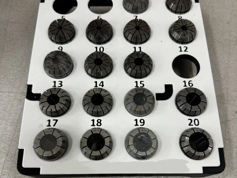 ER32 collets 3–20 mm (18 pcs) stackable