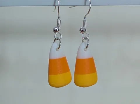 Accesorio para impresora 3D: Candy Corn Earrings - AMS & Non-AMS Profiles — referencia de MakerWorld