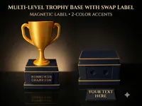 Trophy - Base With Label One- or Two-Color