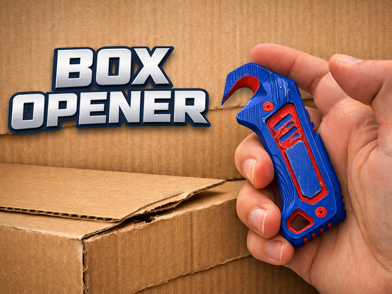 Ergonomic Box Opener / Safety Package Cutter