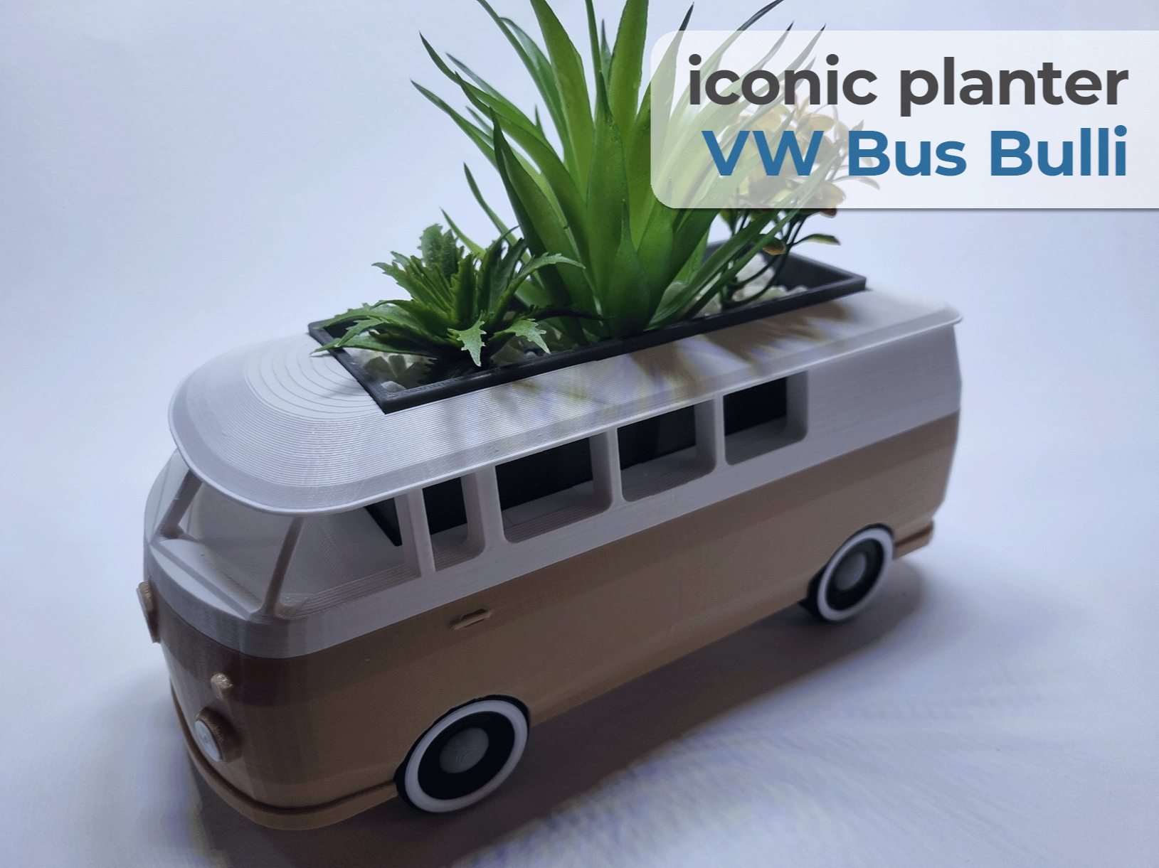 VW Bulli Bus Blumentopf (A1-Mini+)