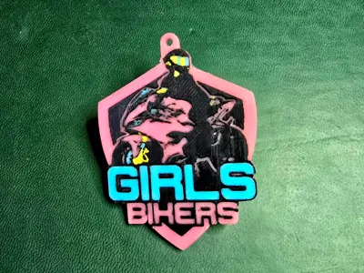Girls Bikers keychain