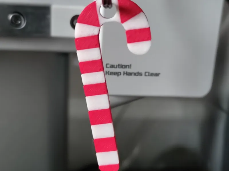 Candy Cane Keychain