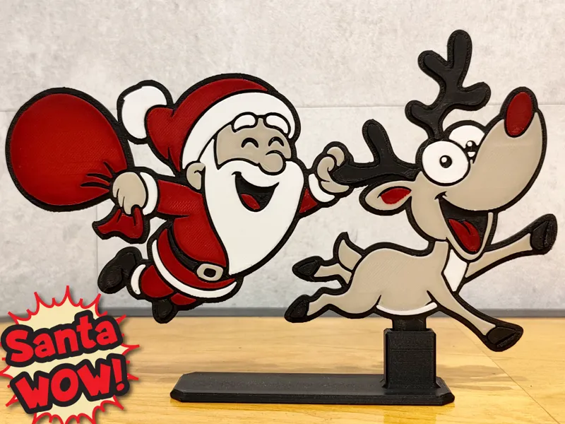 Santa WOW! - Christmas pendant, door and P2S decor