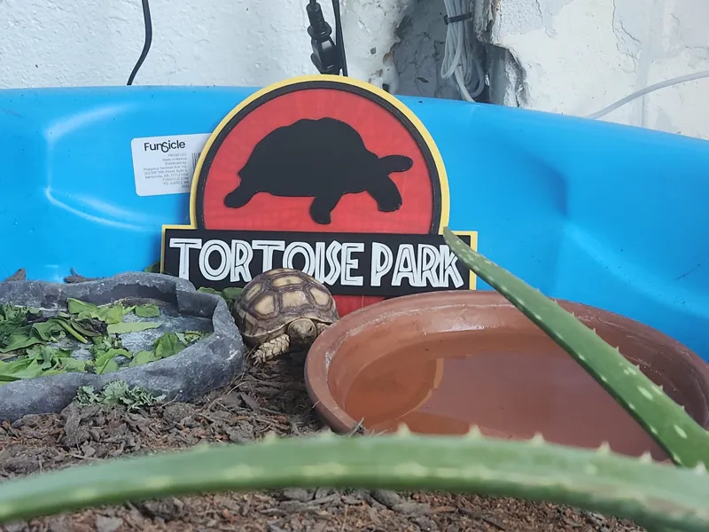 Tortoise Park Sign (Jurassic Park Style)
