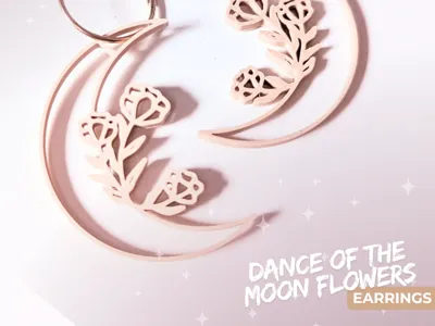 Moon Flower Earrings