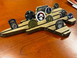 F-35 Military Challenge Coin Rack