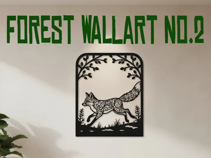 Wald Wandkunst Fuchs fastprint