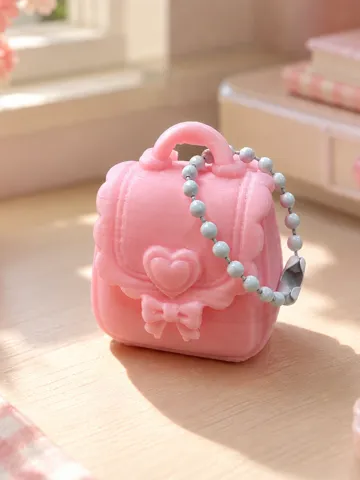 Llavero: Charming Heart & Ribbon Mini Bag Charm — vista de referencia 2