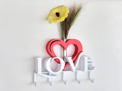 Customizable key holder with mini vase